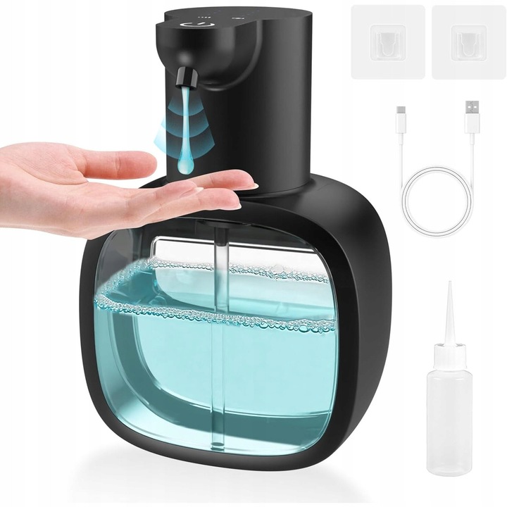 BEDEE automata szappanadagoló 500ml fekete falra és pultra