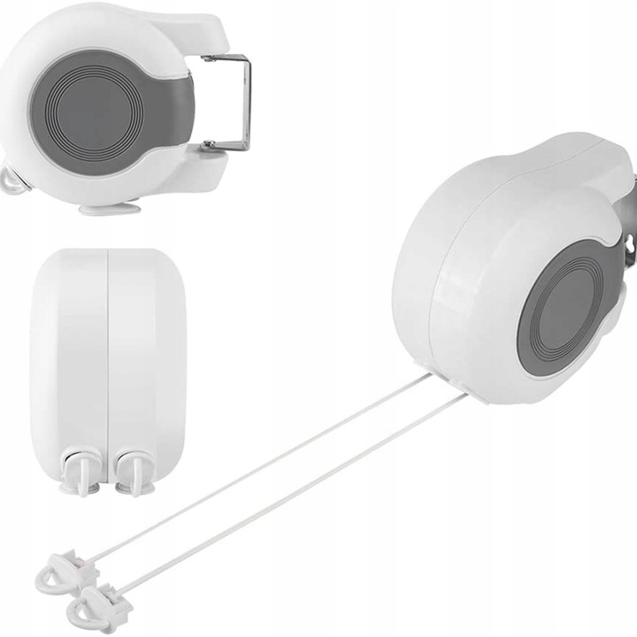 Uscator de rufe, 13m, set cu linie dubla, compact, 20,3x16,3x10cm, multicolor