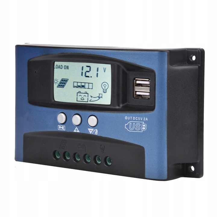Regulator de incarcare MPPT YCX-003 12V/24V 40A, display LCD, protectie avansata, dimensiuni 170x92x45mm