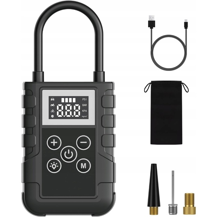 Compresor auto portabil 150PSI pentru roti, biciclete, mingi