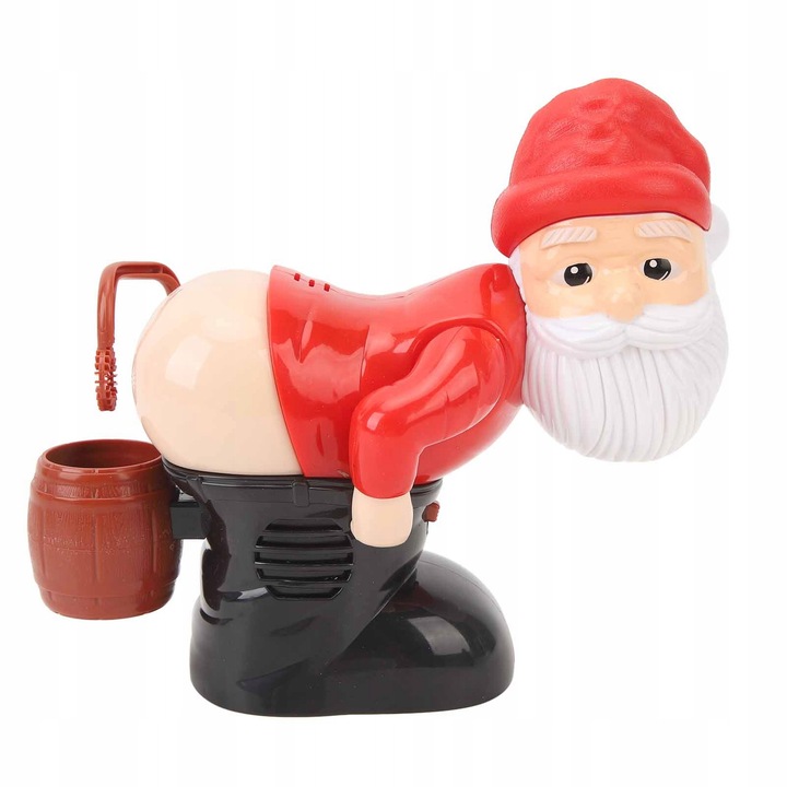 Masina de facut bule, model Mos Craciun, din plastic, pentru petreceri, set 1 bucata