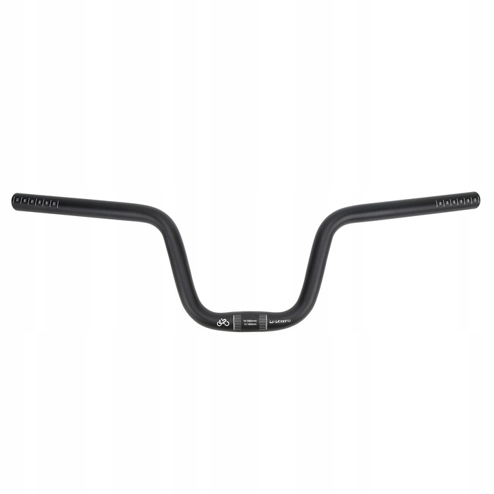 Ghidom bicicleta, 25,4mm, 580mm, aluminiu, negru