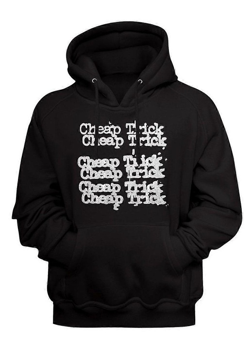 Hanorac barbati, negru, bumbac -poliester, imprimeu profesional, M INTL