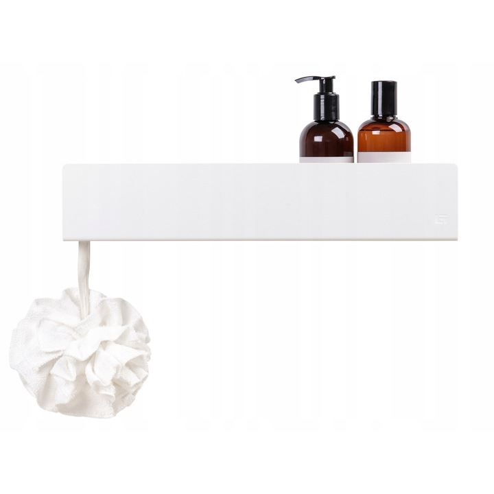 Raft de baie pentru dus ISLA 30 cm metalic montaj pe perete cu dibluri alb