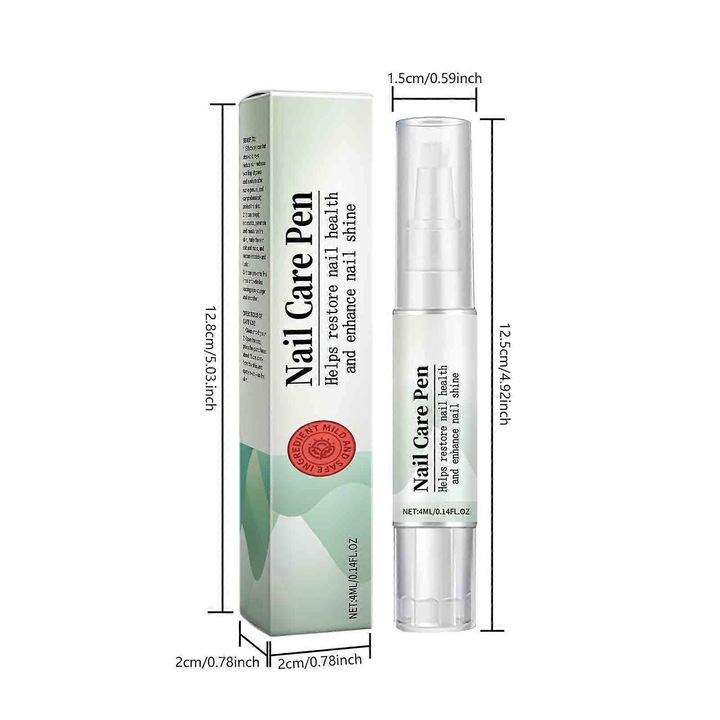 Pix pentru unghii, 4ml, ingrediente naturale, cu ulei de aloe, set de ingrijire