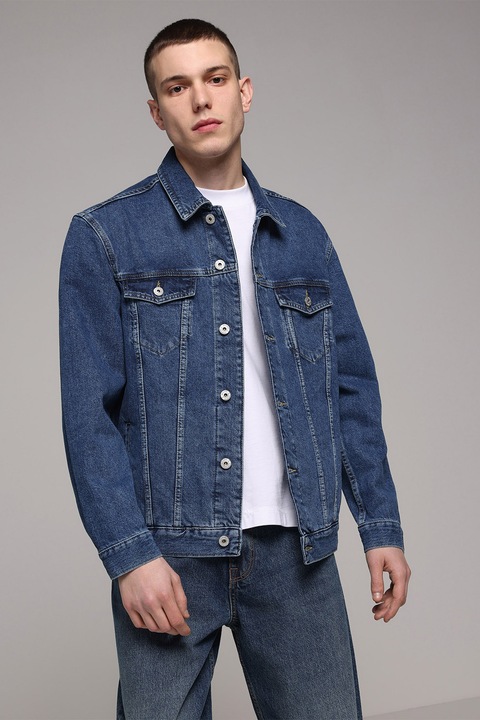 COLIN'S, Jacheta din denim cu buzunare, Albastru inchis