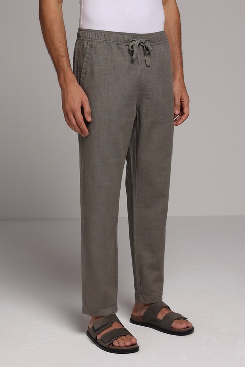 COLIN'S, Pantaloni cu snur si buzunare, Kaki