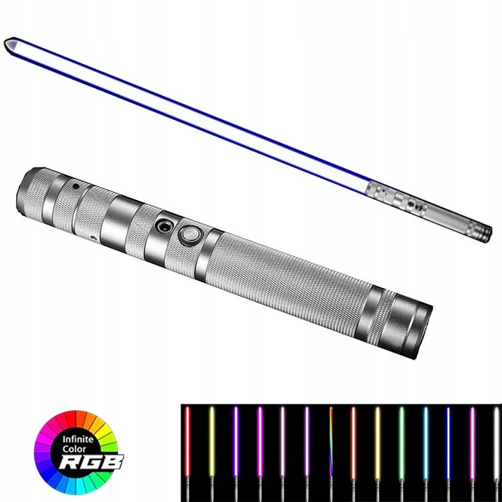 Sabie luminoasa interactiva Star Wars, 16 culori RGB, lungime 79,5 cm, set 1 bucata, neagra
