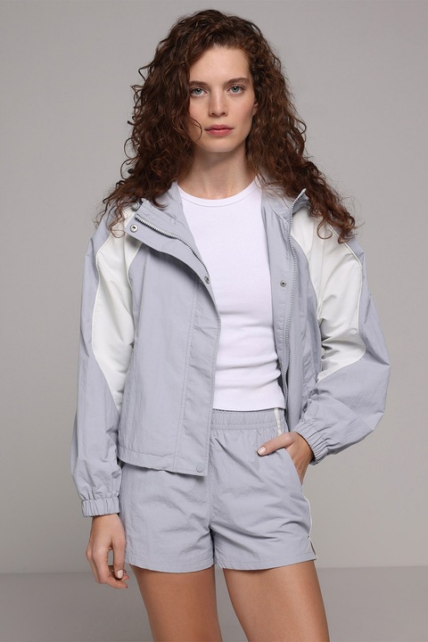 COLIN'S, Jacheta regular fit cu gluga, Alb/Albastru deschis