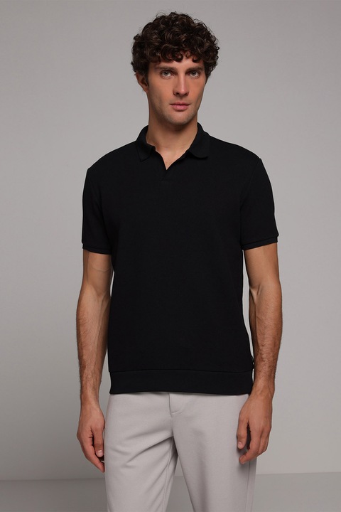COLIN'S, Tricou polo din amestec de bumbac, Negru