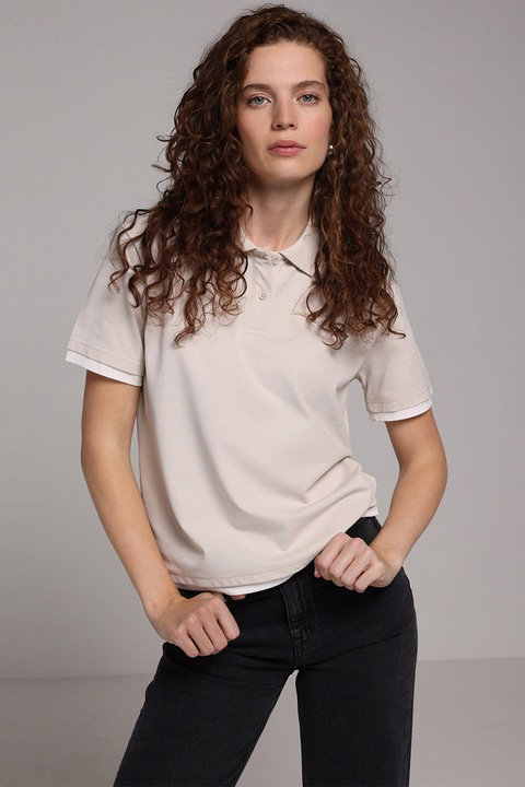 COLIN'S, Tricou polo uni, Bej deschis