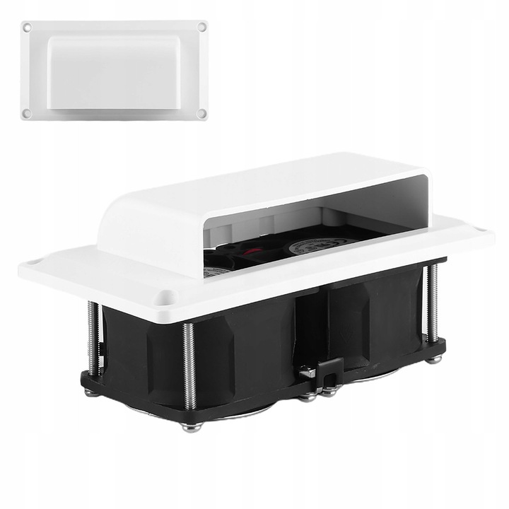 Ventilator de evacuare lateral pentru rulote 12V 25W, ABS, 123x163mm, 5 suruburi de montaj
