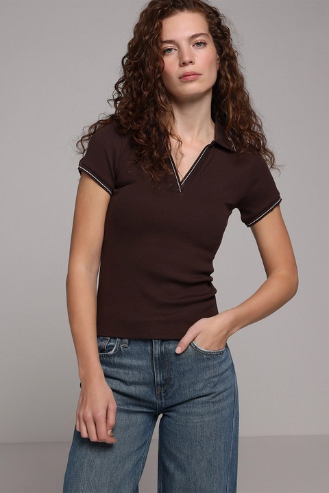 COLIN'S, Tricou polo slim fit, Maro