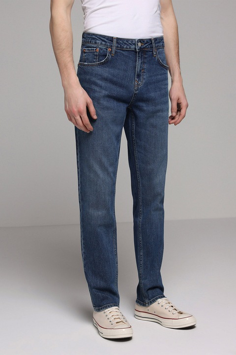 COLIN'S, Blugi drepti Karl, Albastru inchis melange