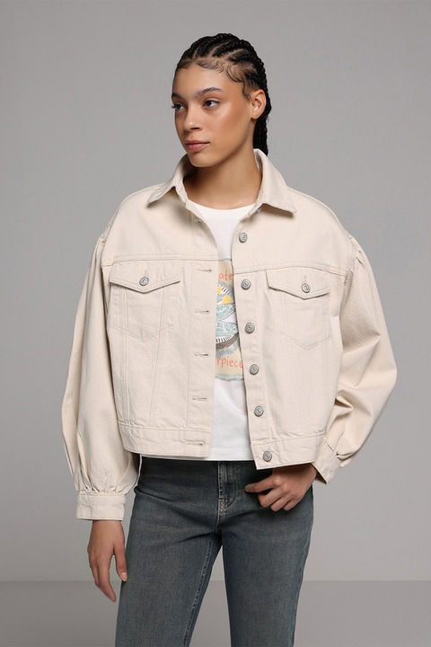 COLIN'S, Jacheta din denim cu buzunare pe piept, Bej deschis