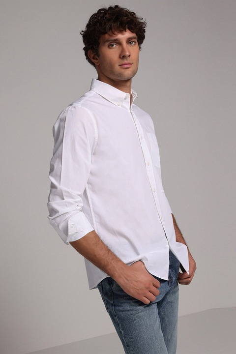 COLIN'S, Camasa regular fit cu buzunare, Alb optic