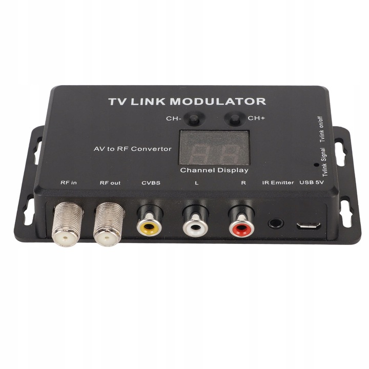 Modulator UHF TV LINK, 471,25 MHz-885,25 MHz, 85+/-5dBuV, set complet cu cablu de alimentare USB si cablu de semnal