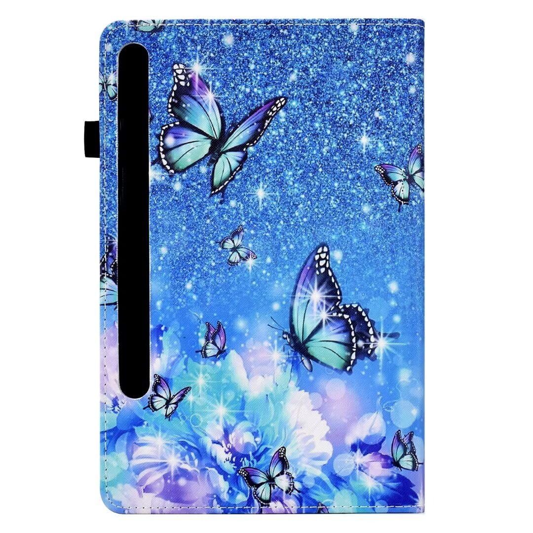 Husă flip book pentru tabletă, fluture, protecție completă, slot card, Galaxy Tab S10 FE Plus
