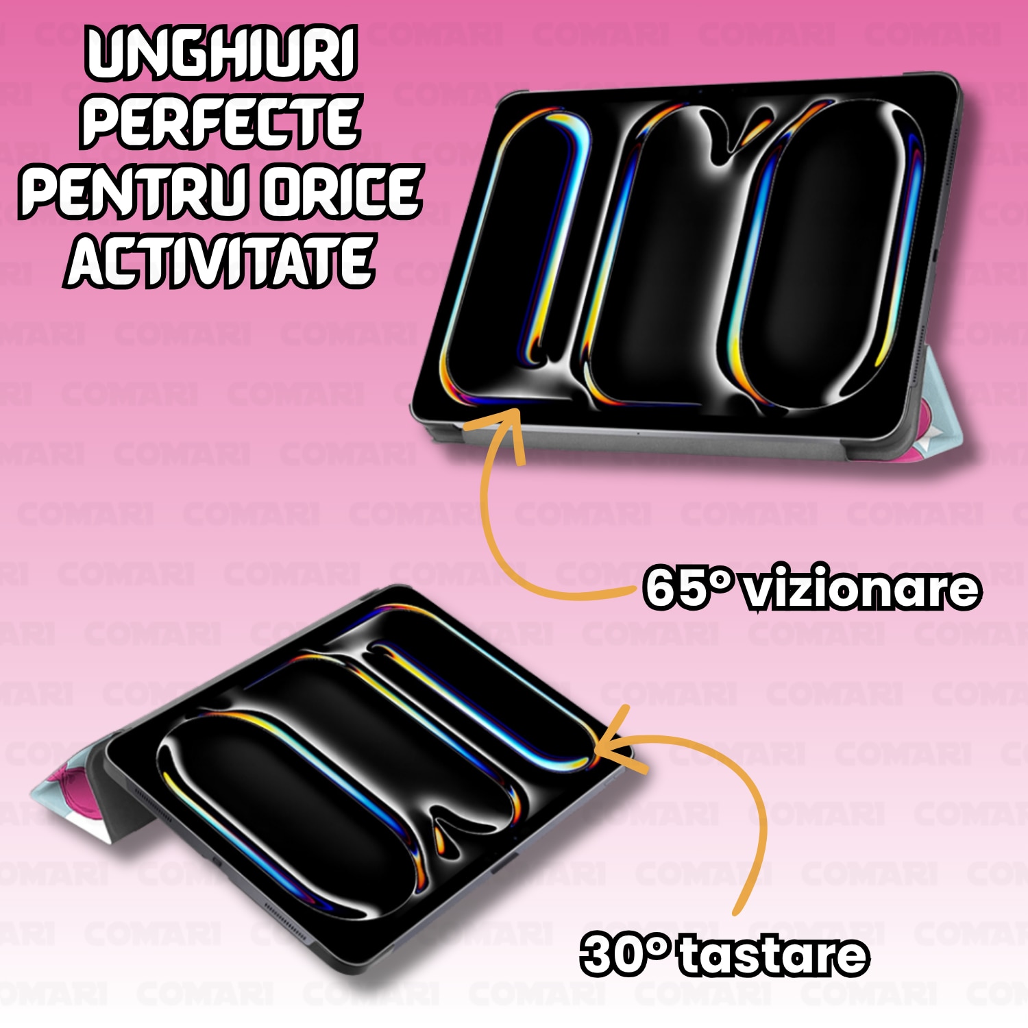 Husă pentru tabletă, Comari EliteCover, design elegant, Unicorn, pentru iPad Pro 11 (2024/2025), protecție completă