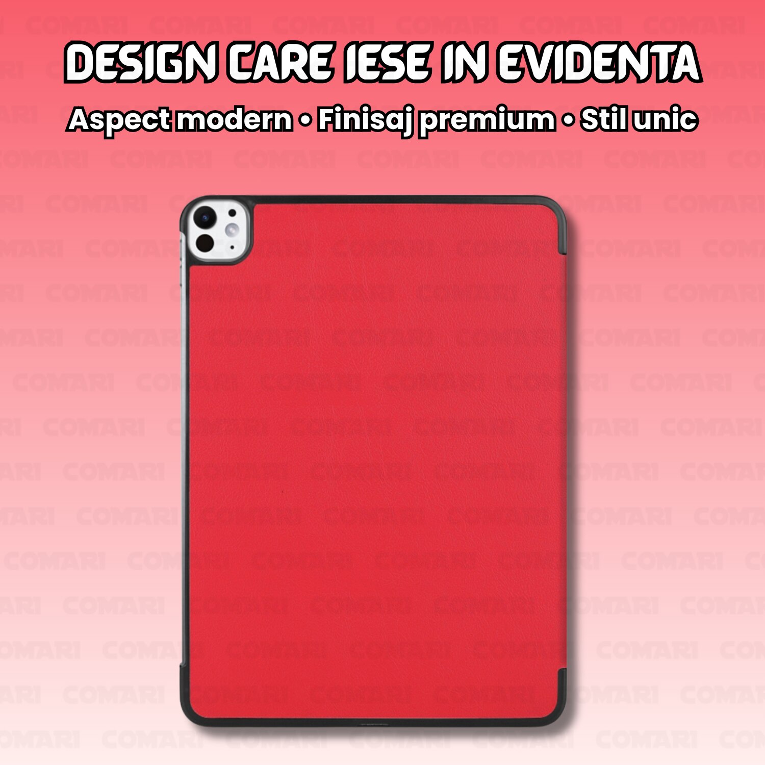Husă tabletă Comari EliteCover pentru iPad Pro 11" (2024/2025), protecție 360, funcție stand, roșu