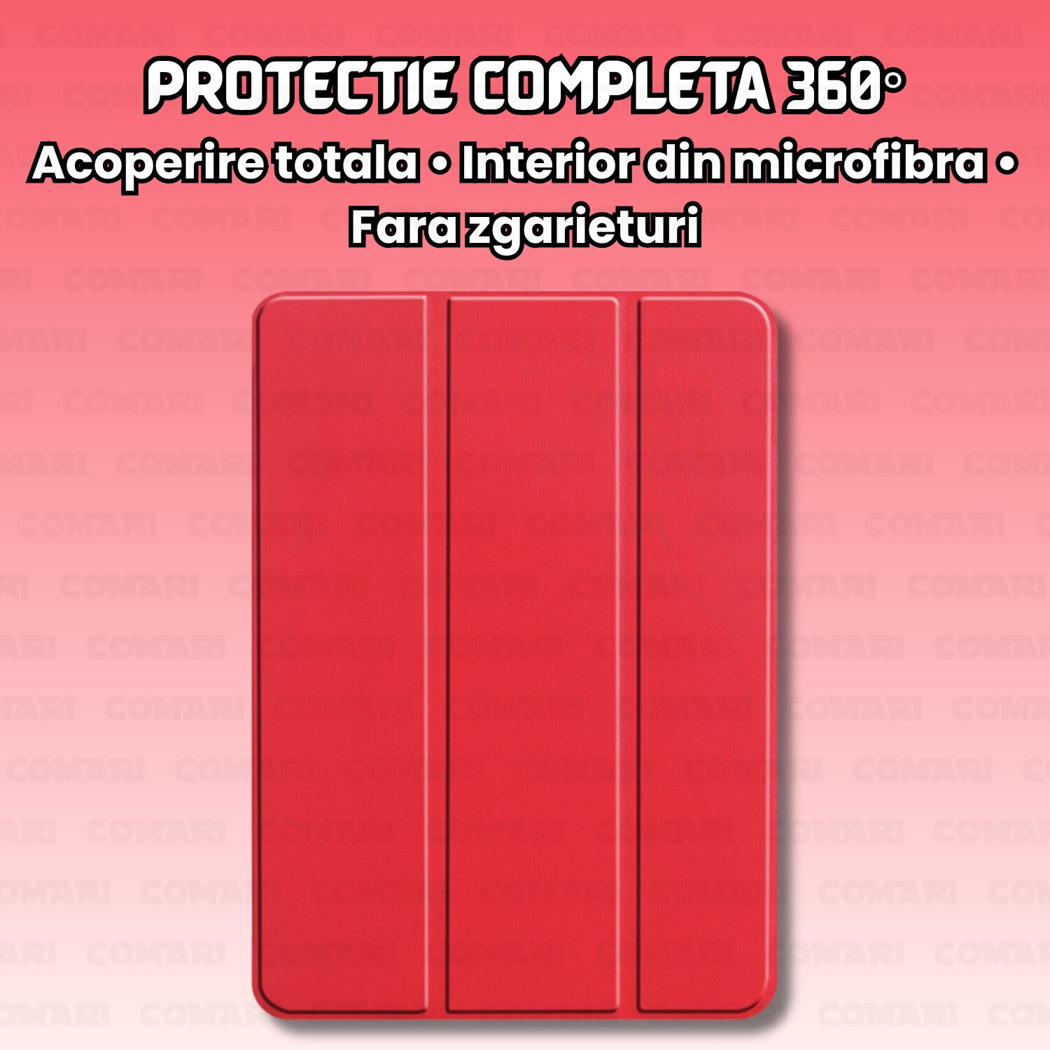 Husă tabletă Comari EliteCover pentru iPad Pro 11" (2024/2025), protecție 360, funcție stand, roșu