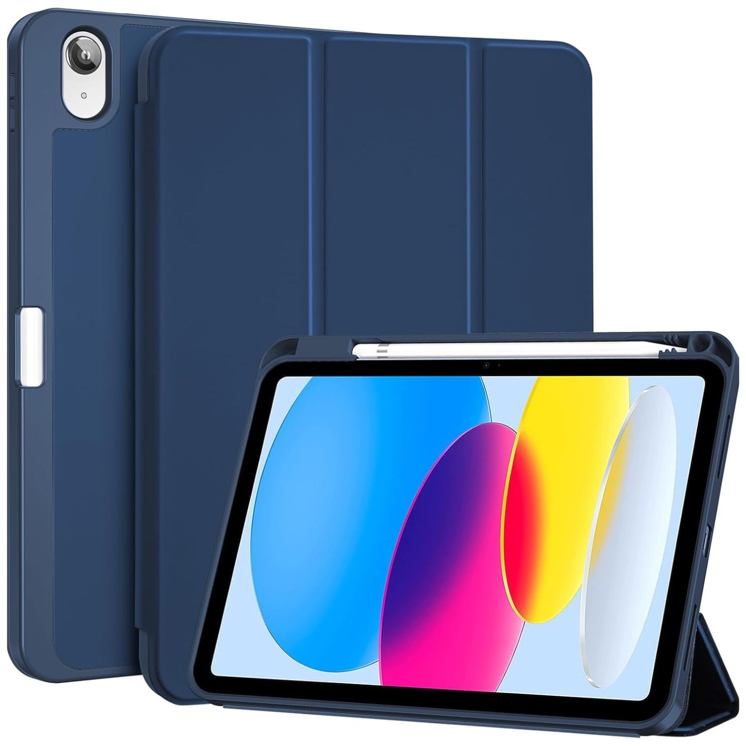 Husă pentru tabletă Comari EliteCover, protecție completă, stand trifold, suport stylus, Albastru Închis, pentru iPad 10 (2022) / iPad 11 (2025)