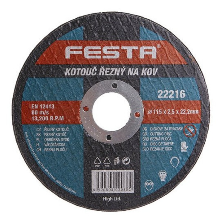 FESTA Vágókorong fémre 115 x 2, 5 x 22, 2 mm
