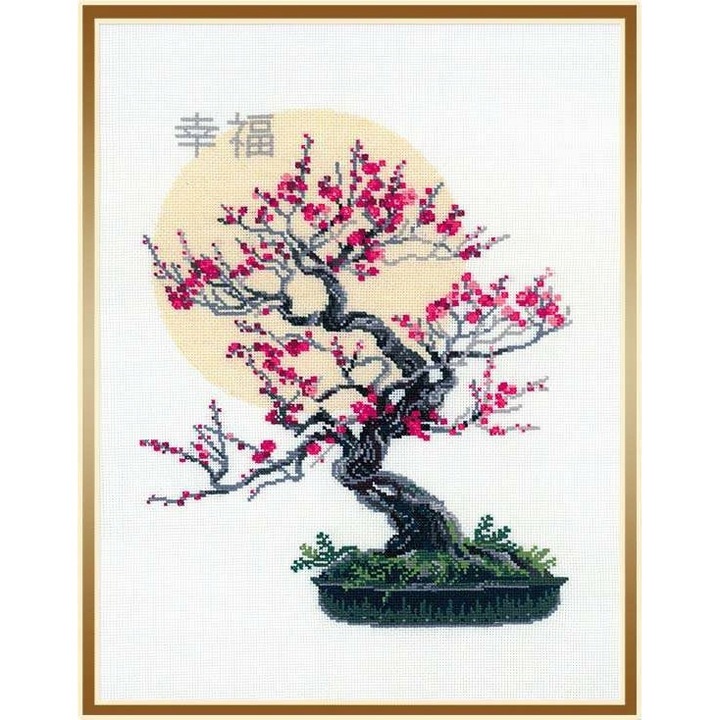 Комплект за бродиране Bonsai, Riolis, многоцветен