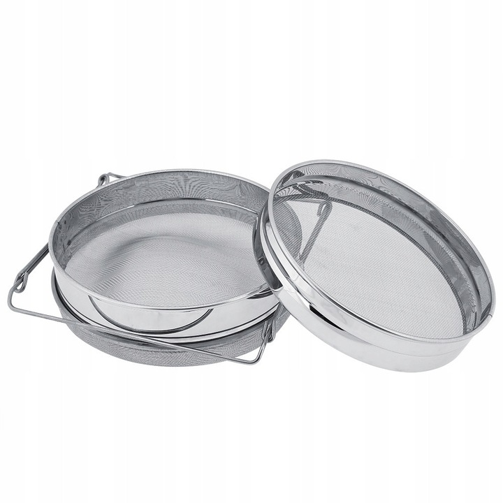 Set de 2 site din inox pentru miere, 25x8cm si 23x4,2cm, argintii