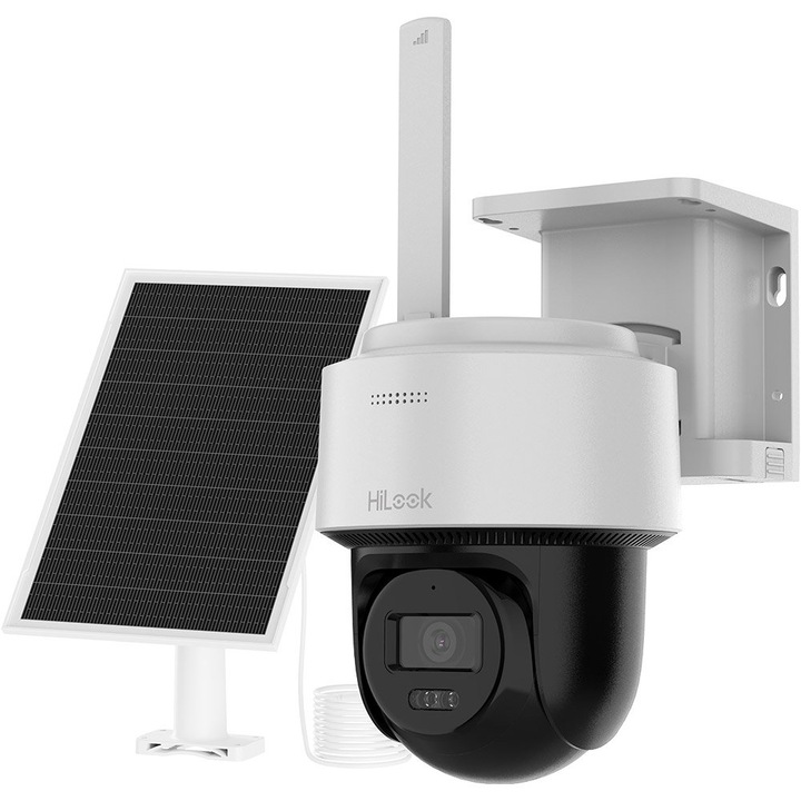 Cameră supraveghere exterior, Hikvision, 4 MP, iluminare duală, acumulator 9000 mAh, 4G LTE
