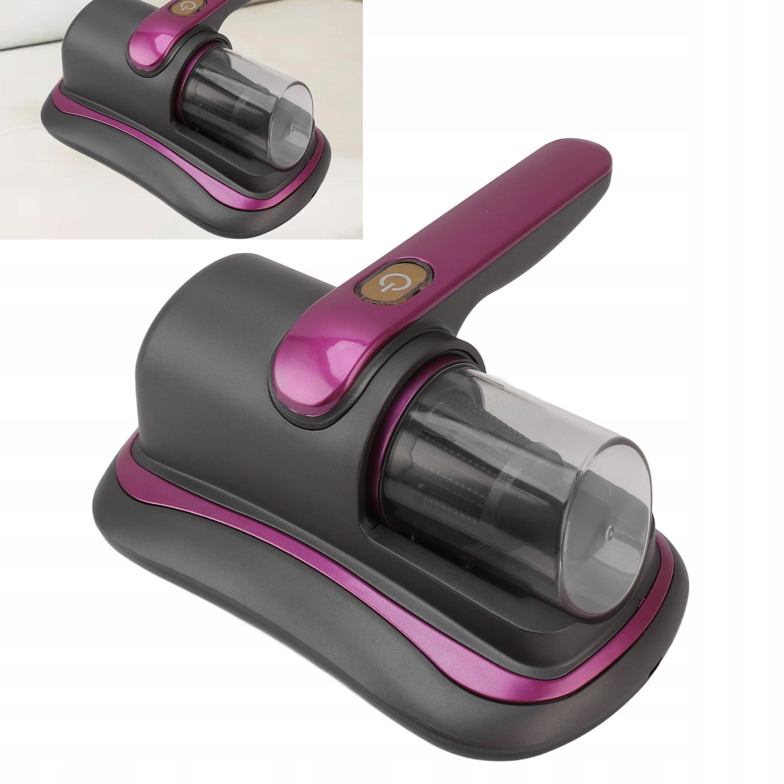 Aspirator de pat fara fir, eliminare acarieni UV, 1135g, cu cablu USB