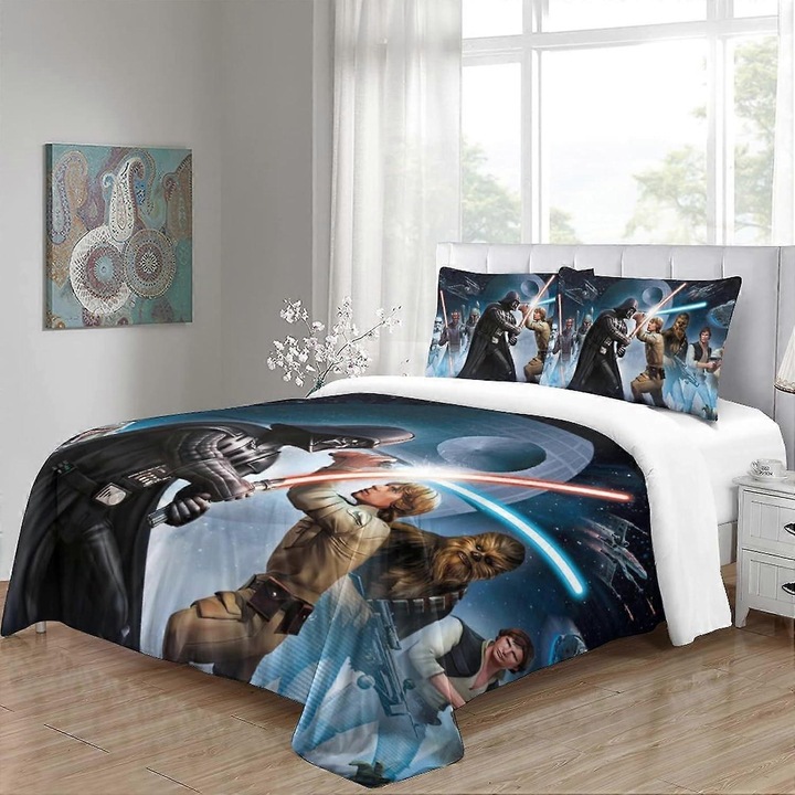 Ágyneműgarnitúra, 1 takaró 135x200cm, 1 takaró 200x200cm, 1 takaró 220x240cm, 4 párnahuzat 48x75cm, mikroszálas, többszínű