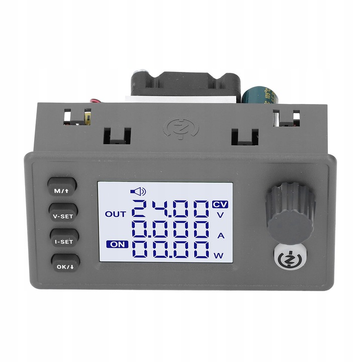 DC6-36V-ról DC0.5-36V-ra átalakító tápegység modul, 5A, 90W, 1,8 hüvelykes LCD kijelzővel, szürke