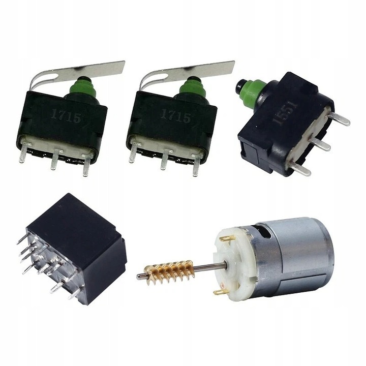 Комплект за ремонт на заключване на волана Audi A6 C6/Q7 2004-2009, 1 микро превключвател, 2 микро превключвателя с платка, 1 реле