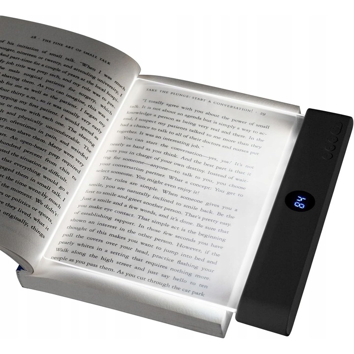 Lampa LED portabila pentru citit, SmartB, alb, 18,5x15,3cm