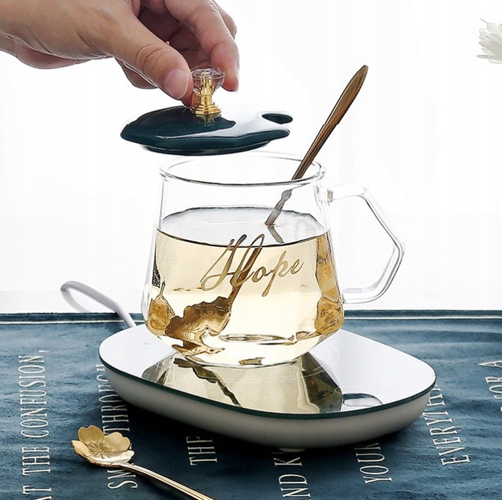 Set cana pentru cafea si ceai, sticla, transparent
