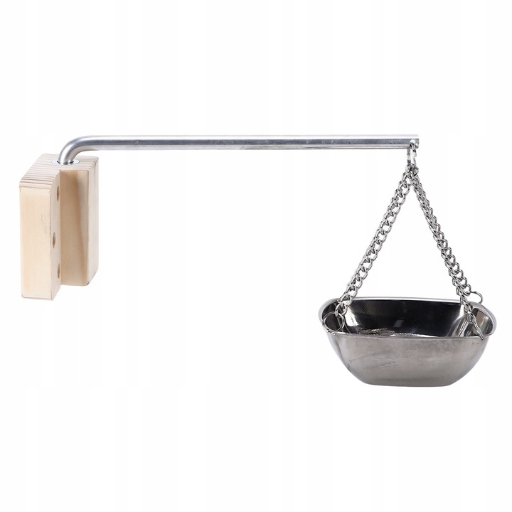 Aromaterápiás tál szaunához, 304-es rozsdamentes acél, méretei 12.2x12.2x4.2cm, fa kerettel ellátott szett