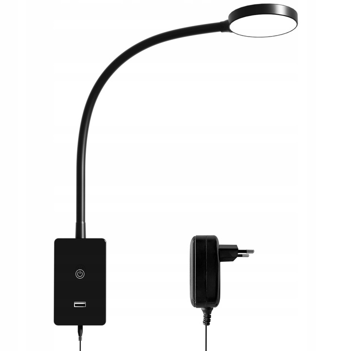 Lampa birou LED RGB, aurie, 36x10,8x7,8cm, cu baterie 3600mAh, 3 moduri de iluminare, set fara cabluri