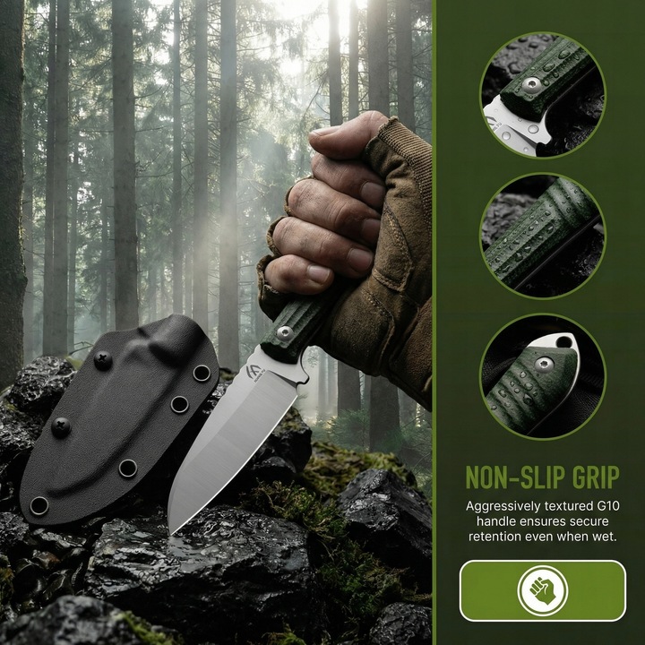 Cutit tactic cu lama din otel, outdoor, 20x5cm