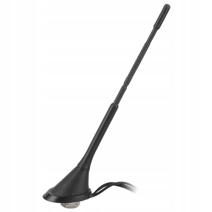 Antena activa pentru masina DAB+ / AM/FM cu amplificator, neagra, universala