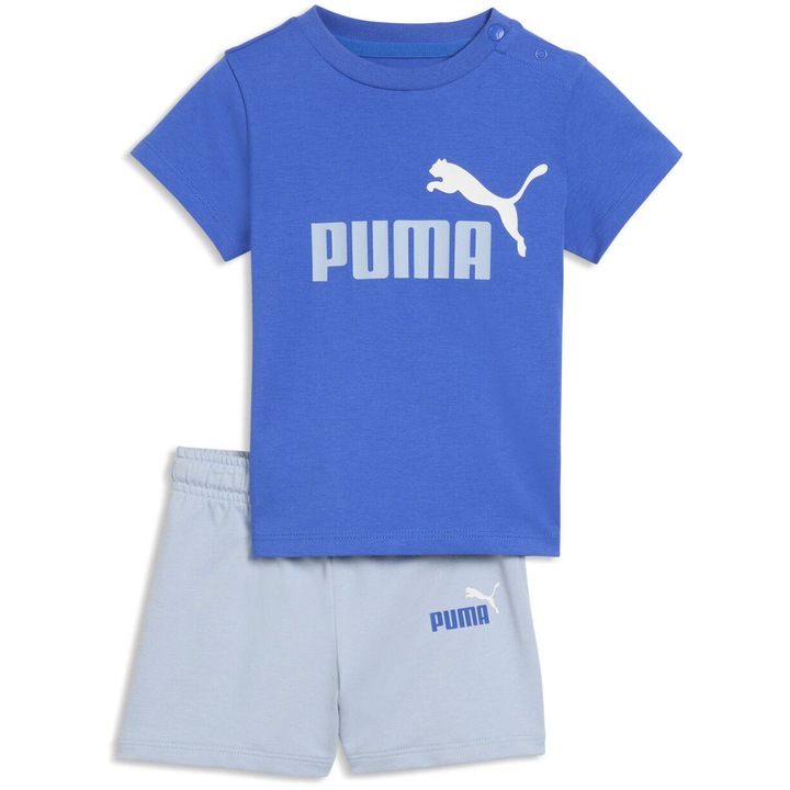 Echipament copii Puma Minicats Ess Tee And Shorts Set Inf, Albastru, 62 CM