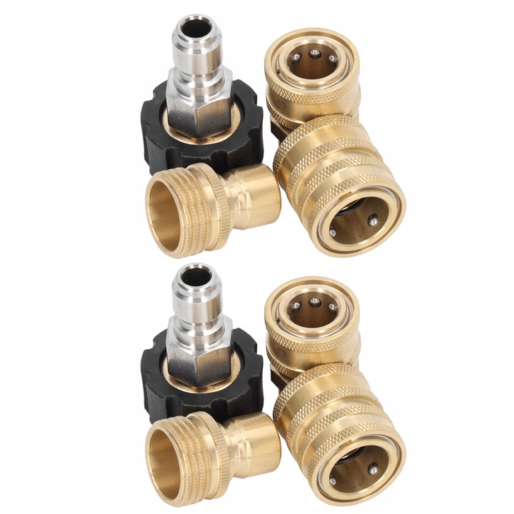 8 darab adapter készlet magasnyomású mosóhoz, fém, M22-14, 3/8 hüvelyk, 3/4 hüvelyk