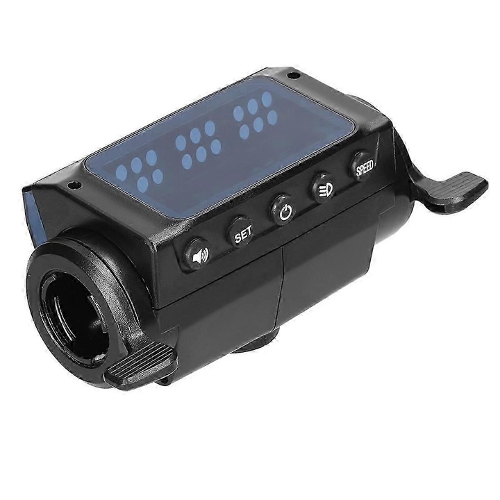 Set accesorii pentru trotineta electrica 8 inch, capac LCD, manete acceleratie si frana, negru, plastic