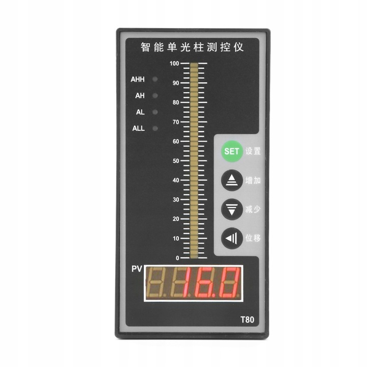 Folyadékszint érzékelő T80 kijelzővel, 4-20mA, AC220V, 521g
