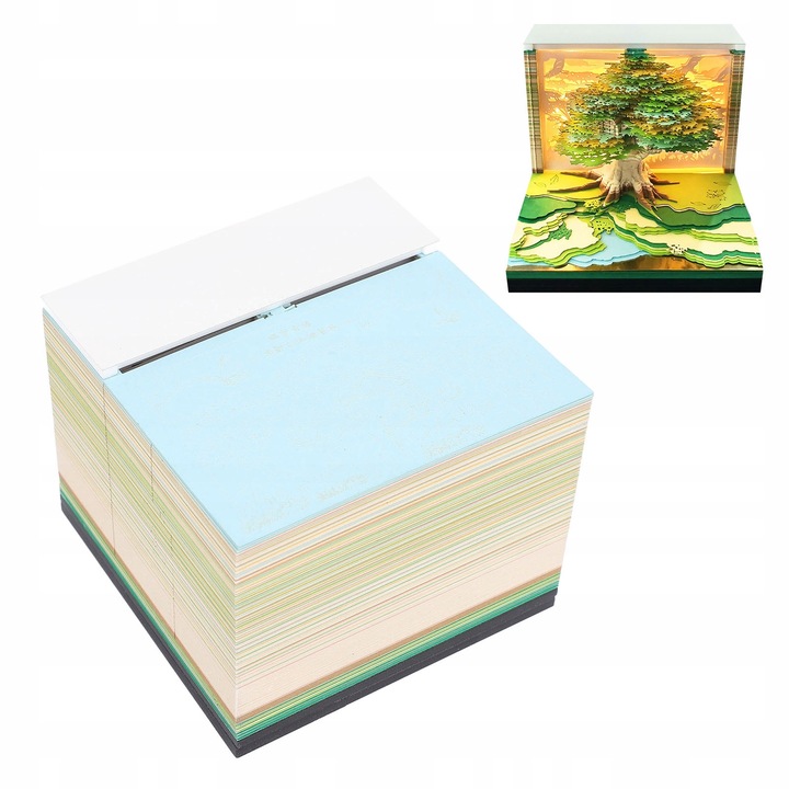 Agenda 3D, 2025, multicolor, 8,5x8,5x6,8cm, set cu cutie de depozitare