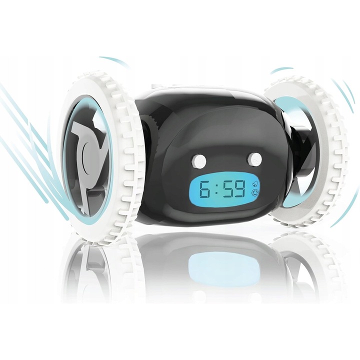 Ceas desteptator amuzant, cu alarma mobila, multicolor, pentru adulti si copii