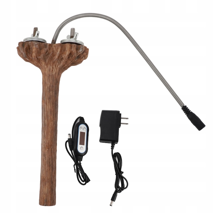 Stalp incalzit pentru pasari, 20cm, 5W, cablu 1m, pentru papagali si alte animale de companie