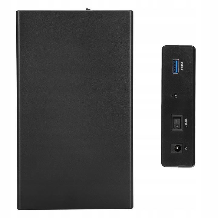 Külső HDD ház 3.5" SATA USB 3.0, 16TB, UASP, fekete