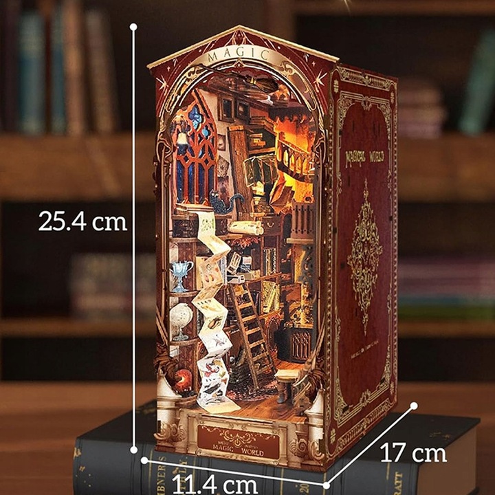 3D puzzle, fa, LED-del, többszínű