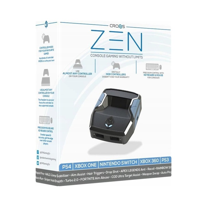 Адаптер Cronus Zen, гейминг контролер, съвместим с Xbox, PlayStation, Nintendo Switch, USB, Bluetooth